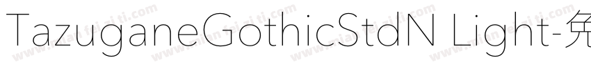 TazuganeGothicStdN Light字体转换